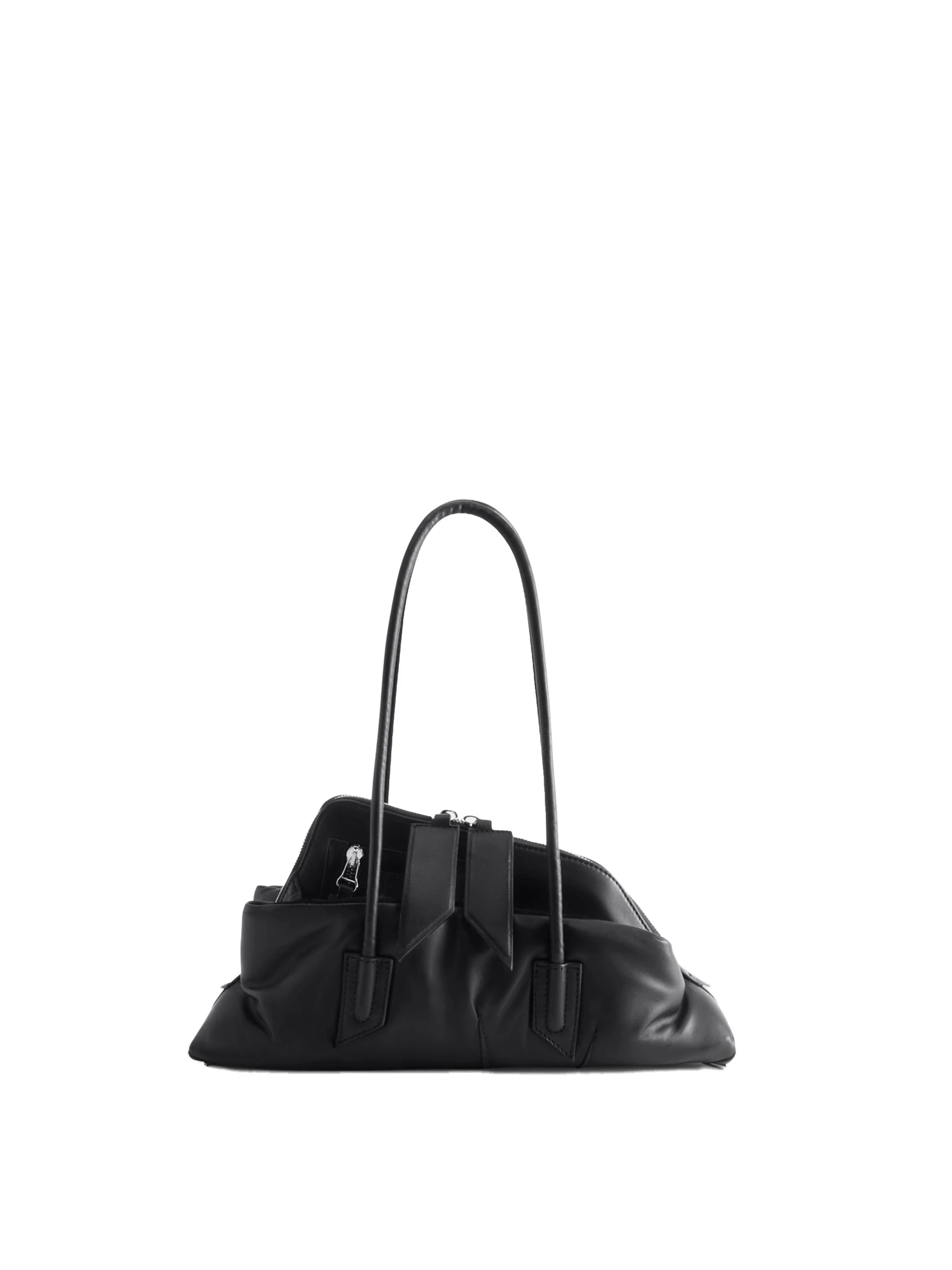 The Attico La Passeggiata Small x The Anja Top Handle Bag in Black The Attico La Passeggiata Small x The Anja Top Handle Bag in Black | Totes & Top-Handle Bags | Luxury Shoes