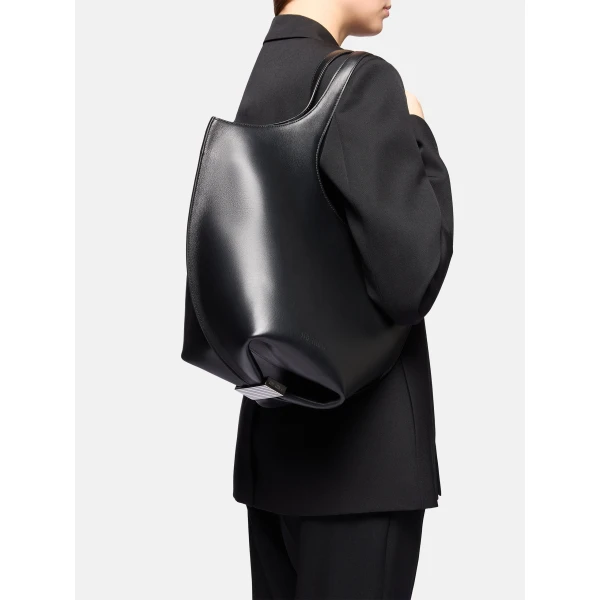 The Attico La Scoop Shoulder Bag in Black | Shoulder & Crossbody Bags | Luxury Shoes 