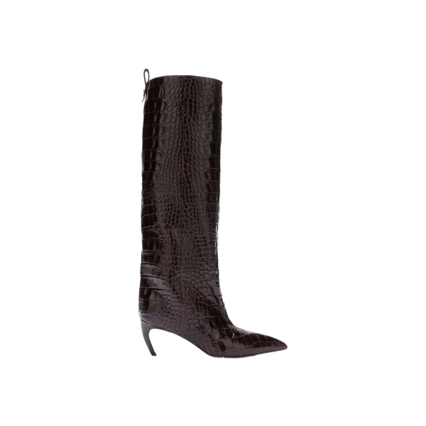The Attico Lea Boots in Dark Brown | Boots | Luxury Shoes 