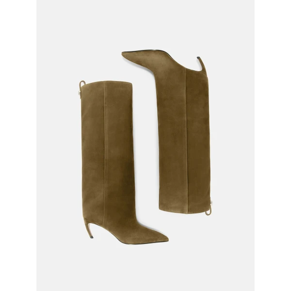The Attico Lea Boots in Military Green | Boots | Luxury Shoes 