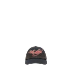 The Attico Logo Baseball Cap in Black and Red | Hats | Luxury Shoes 