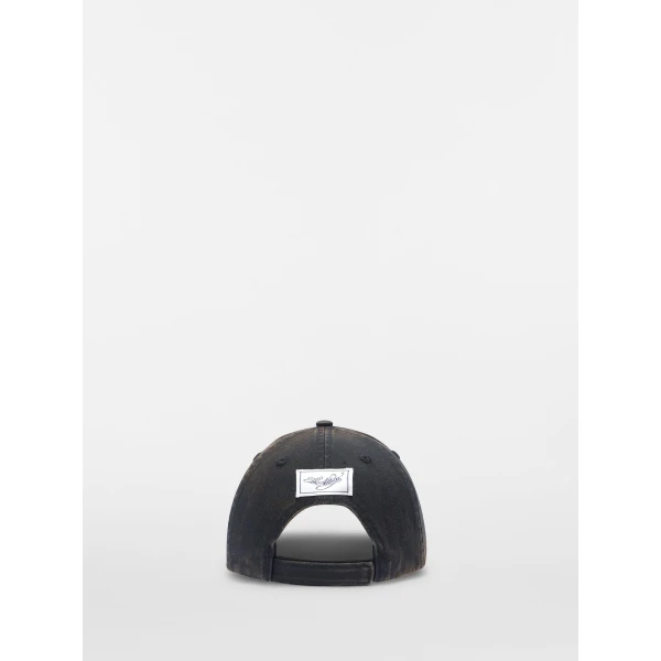 The Attico Logo Baseball Cap in Black and Red | Hats | Luxury Shoes 