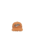 The Attico Logo Baseball Cap in Camel | Hats | Luxury Shoes 