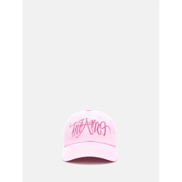The Attico Logo Baseball Cap in Faded Pink | Hats | Luxury Shoes 