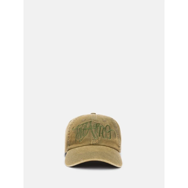 The Attico Logo Baseball Cap in Military Green | Hats | Luxury Shoes 