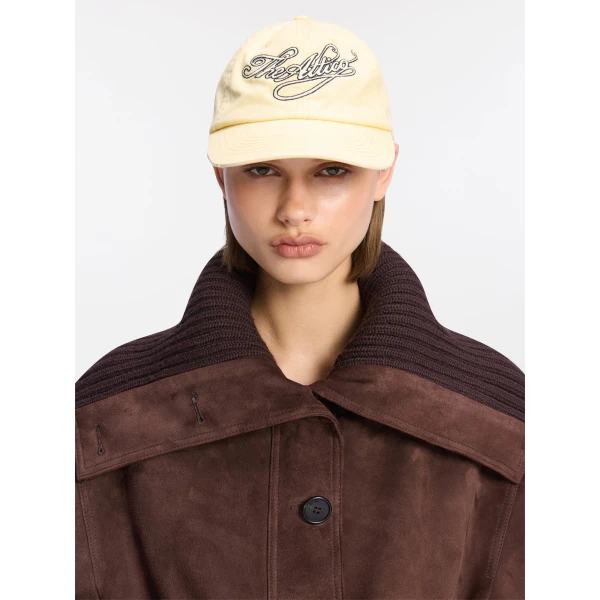 The Attico Logo Baseball Cap in Safari | Hats | Luxury Shoes 
