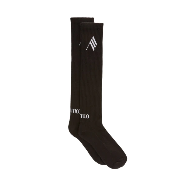 The Attico Long Socks in Black and White | Accessories | Luxury Shoes 