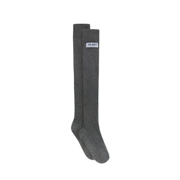 Long Socks in Melange Grey
