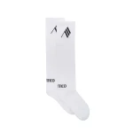 The Attico Long Socks in Milk and Black | Accessories | Luxury Shoes 