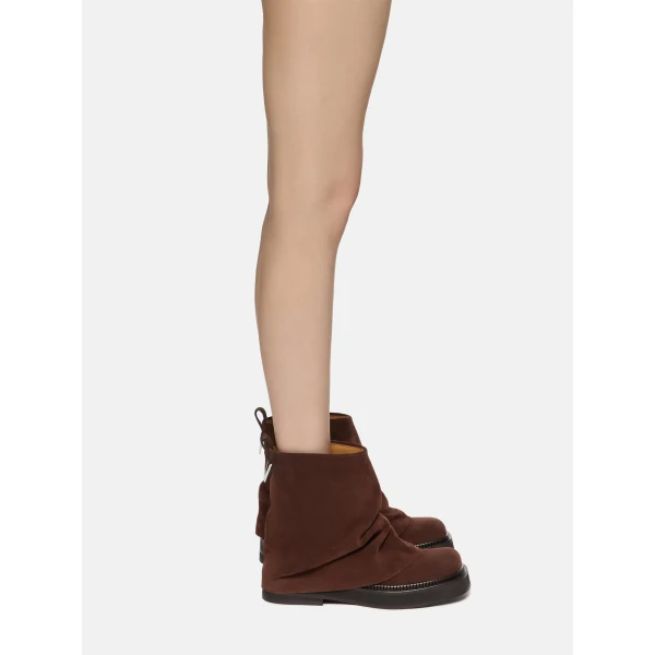 The Attico Mini Robin Combat Boots in Brown | Boots | Luxury Shoes 