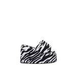 The Attico Mochi Flatform Sandals in White and Black | Flats | Luxury Shoes 