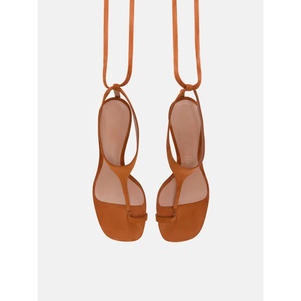 The Attico Nova Thong Sandals in Cigar | Sandals | Luxury Shoes 