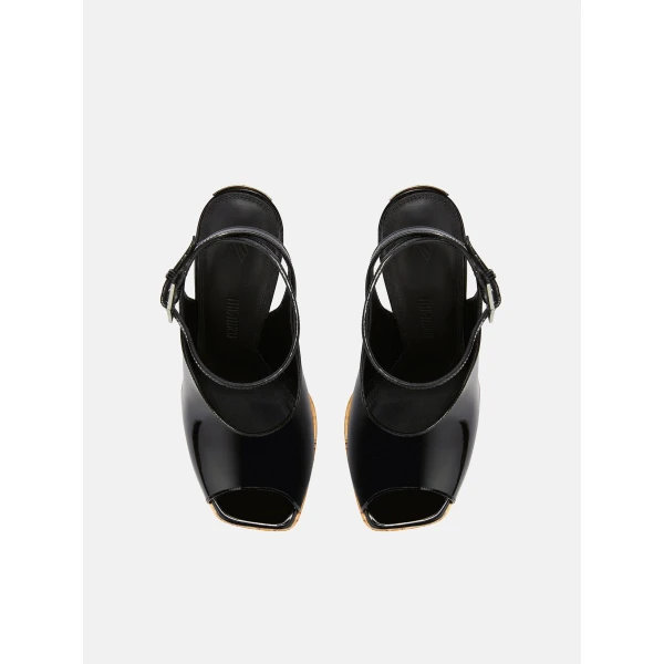 The Attico Ornella Sandals in Black and Beige | Sandals | Luxury Shoes 