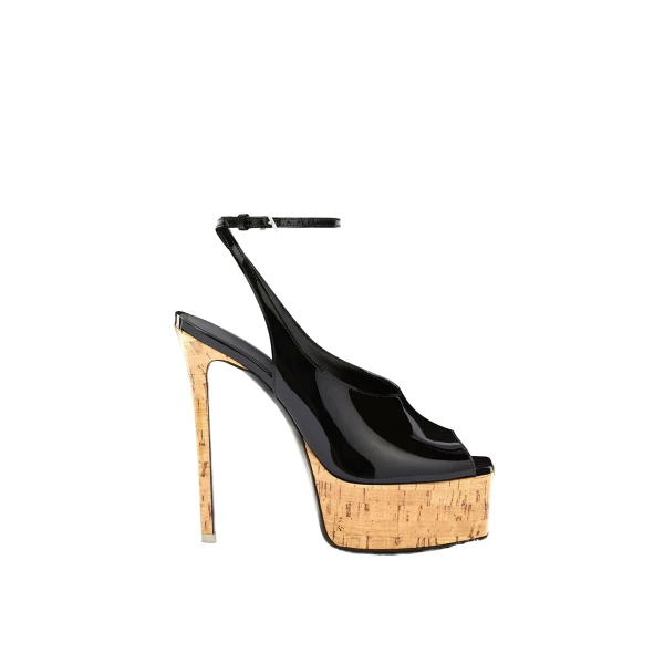 The Attico Ornella Sandals in Black and Beige | Sandals | Luxury Shoes 