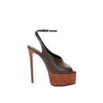 The Attico Ornella Sandals in Dark Green | Sandals | Luxury Shoes 