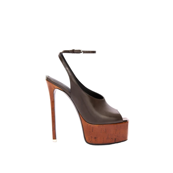 The Attico Ornella Sandals in Dark Green | Sandals | Luxury Shoes 