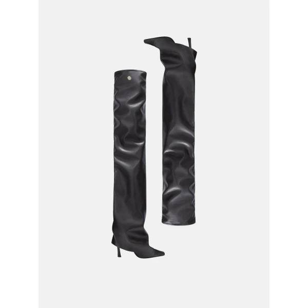 The Attico Robin OTK Thigh-High Boots in Black | Boots | Luxury Shoes 