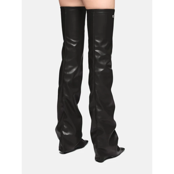 The Attico Robin OTK Thigh-High Boots in Black | Boots | Luxury Shoes 