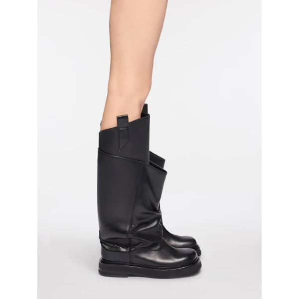 The Attico Robin Passeggiata Combat Boots in Black | Boots | Luxury Shoes 