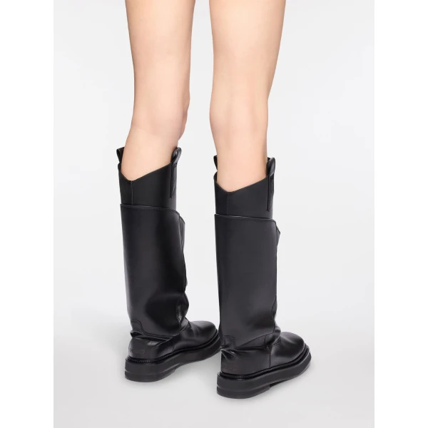 The Attico Robin Passeggiata Combat Boots in Black | Boots | Luxury Shoes 