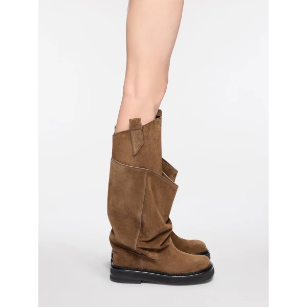 The Attico Robin Passeggiata Combat Boots in Brown | Boots | Luxury Shoes 