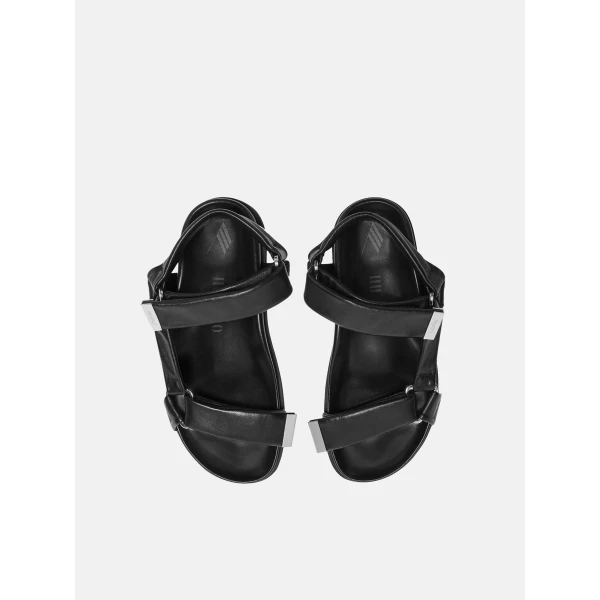 The Attico Salinas Flatform Sandals in Black | Flats | Luxury Shoes 