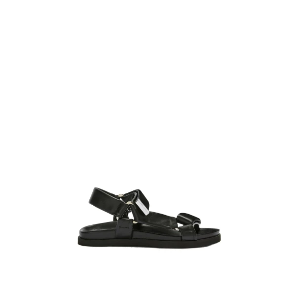 The Attico Salinas Flatform Sandals in Black | Flats | Luxury Shoes 