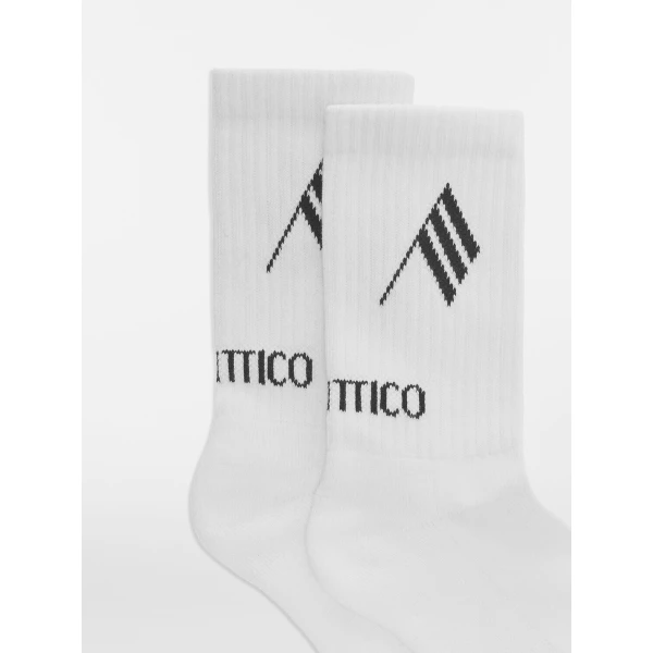 The Attico Socks in Milk and Black | Accessories | Luxury Shoes 