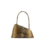 The Attico Sunrise Shoulder Bag in Black and Sahara | Shoulder & Crossbody Bags | Luxury Shoes 