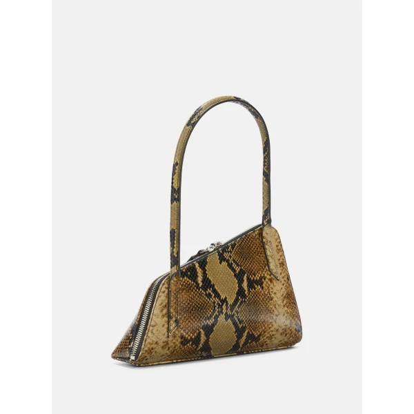 The Attico Sunrise Shoulder Bag in Black and Sahara | Shoulder & Crossbody Bags | Luxury Shoes 