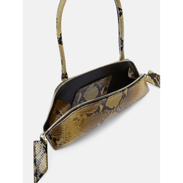 The Attico Sunrise Shoulder Bag in Black and Sahara | Shoulder & Crossbody Bags | Luxury Shoes 