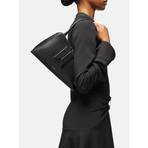 The Attico Sunrise Shoulder Bag in Black | Shoulder & Crossbody Bags | Luxury Shoes 