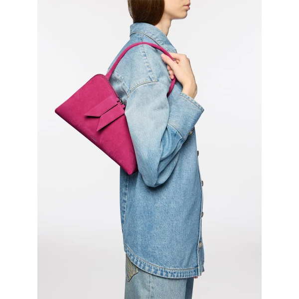 The Attico Sunrise Shoulder Bag in Cyclamen | Shoulder & Crossbody Bags | Luxury Shoes 