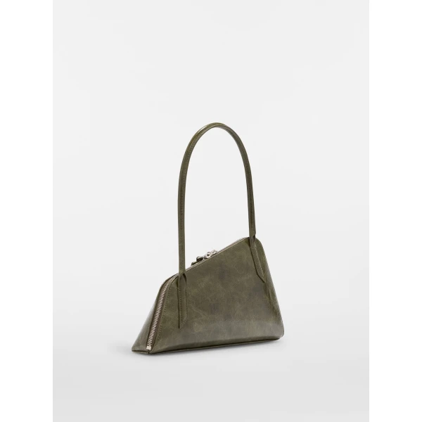 The Attico Sunrise Shoulder Bag in Olive Brown | Shoulder & Crossbody Bags | Luxury Shoes 