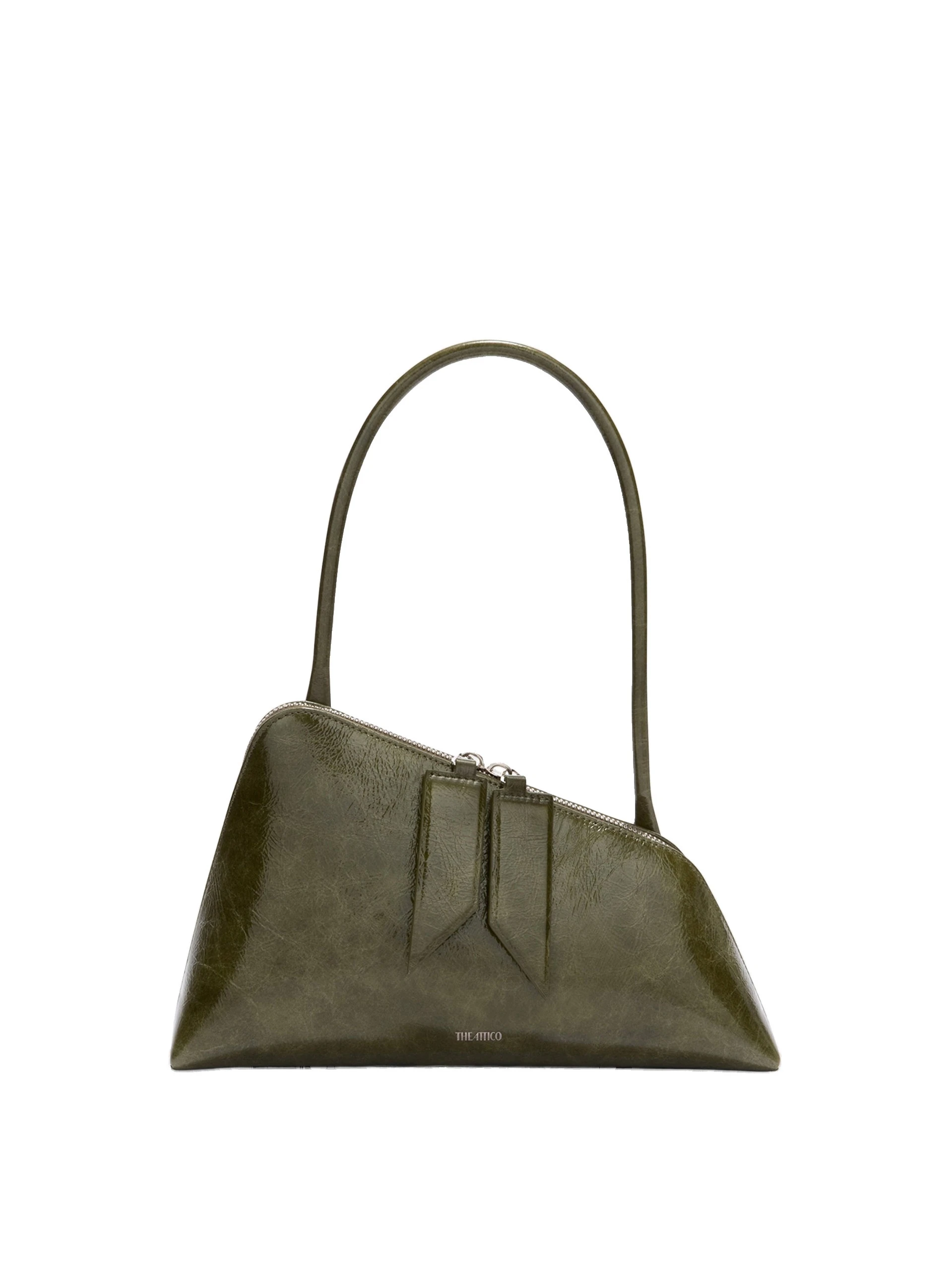 The Attico Sunrise Shoulder Bag in Olive Brown The Attico Sunrise Shoulder Bag in Olive Brown | Shoulder & Crossbody Bags | Luxury Shoes