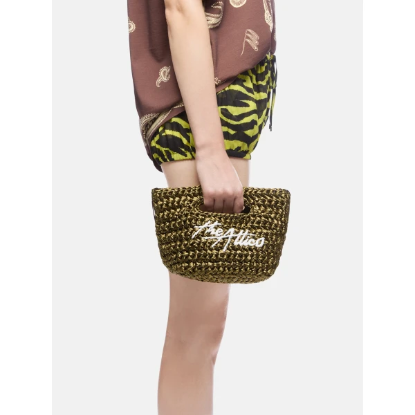 The Attico Via dei Giardini 15 Tote Bag in Military Green | Totes & Top-Handle Bags | Luxury Shoes 