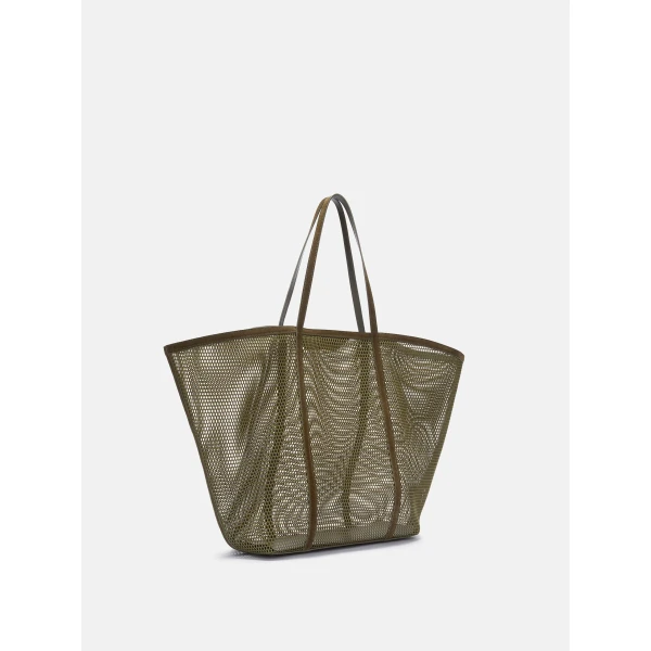 The Attico Via del Mare Tote Bag in Military Green | Totes & Top-Handle Bags | Luxury Shoes 