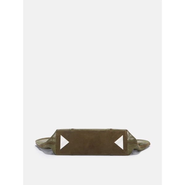 The Attico Via del Mare Tote Bag in Military Green | Totes & Top-Handle Bags | Luxury Shoes 