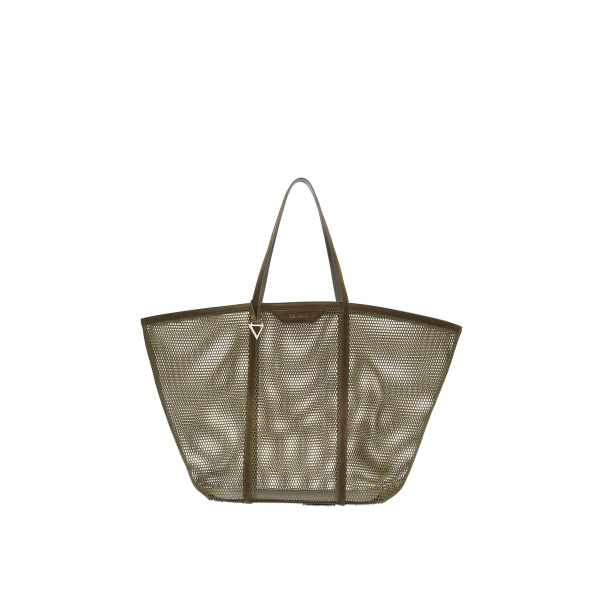 The Attico Via del Mare Tote Bag in Military Green | Totes & Top-Handle Bags | Luxury Shoes 