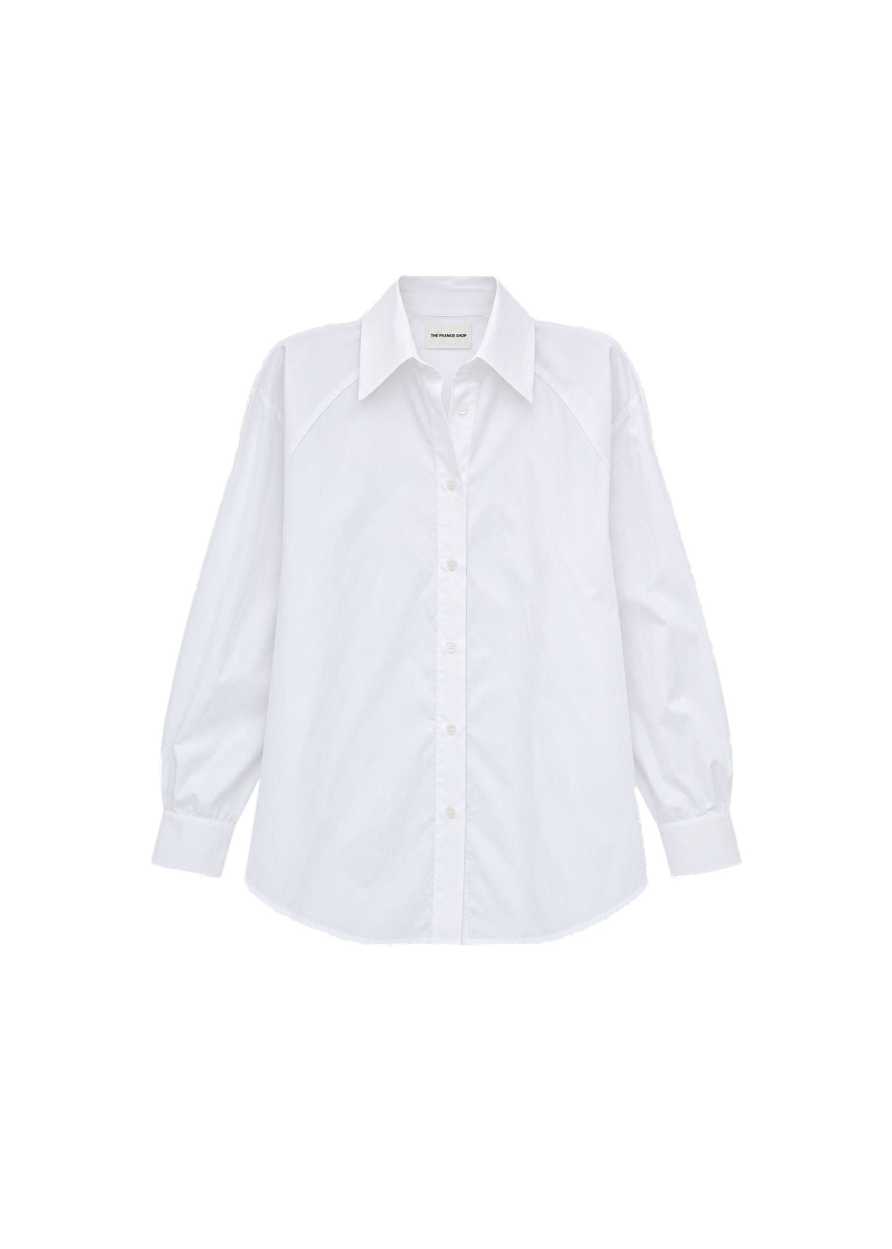 The Frankie Shop Azzura Padded Shirt in White | Tops | Luxury Shoes The Frankie Shop Azzura Padded Shirt in White
