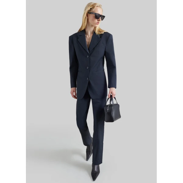 The Frankie Shop Cazal Tailored Blazer in Navy, view 2