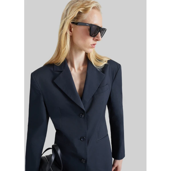 The Frankie Shop Cazal Tailored Blazer in Navy, view 4