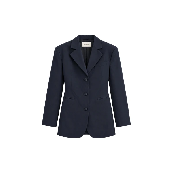 The Frankie Shop Cazal Tailored Blazer in Navy