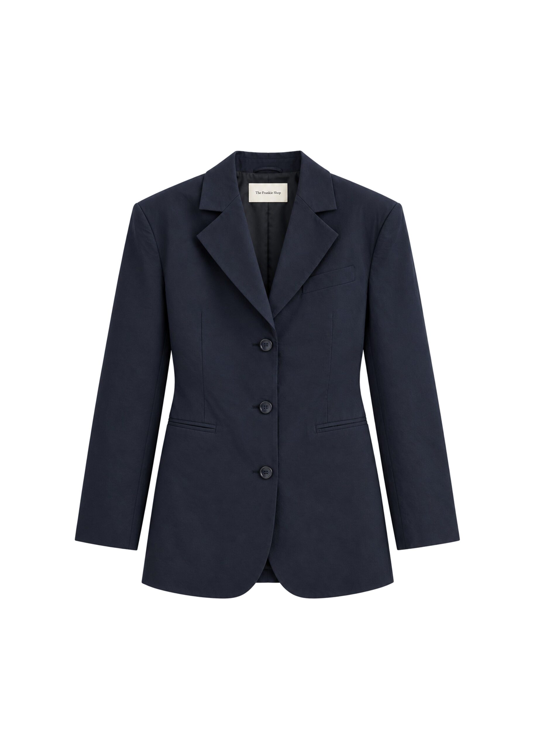 The Frankie Shop Cazal Tailored Blazer in Navy | Jackets | Luxury Shoes The Frankie Shop Cazal Tailored Blazer in Navy