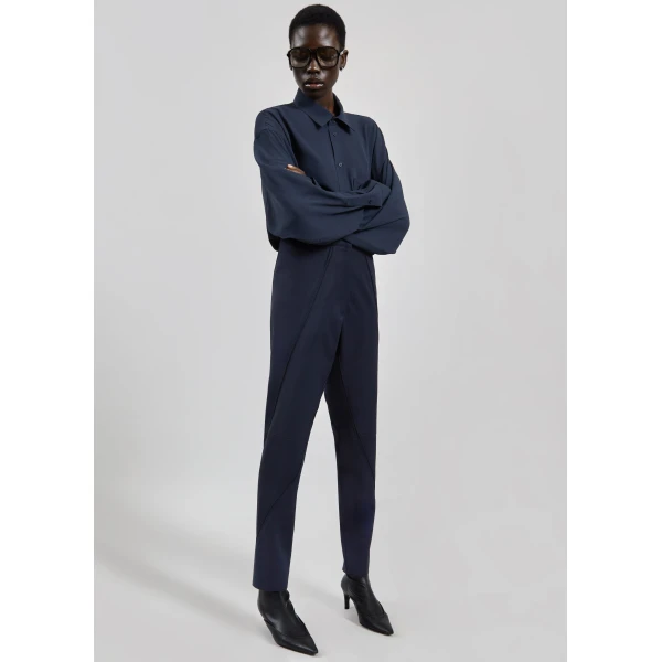 The Frankie Shop Dune Panelled Pants in Navy, view 4