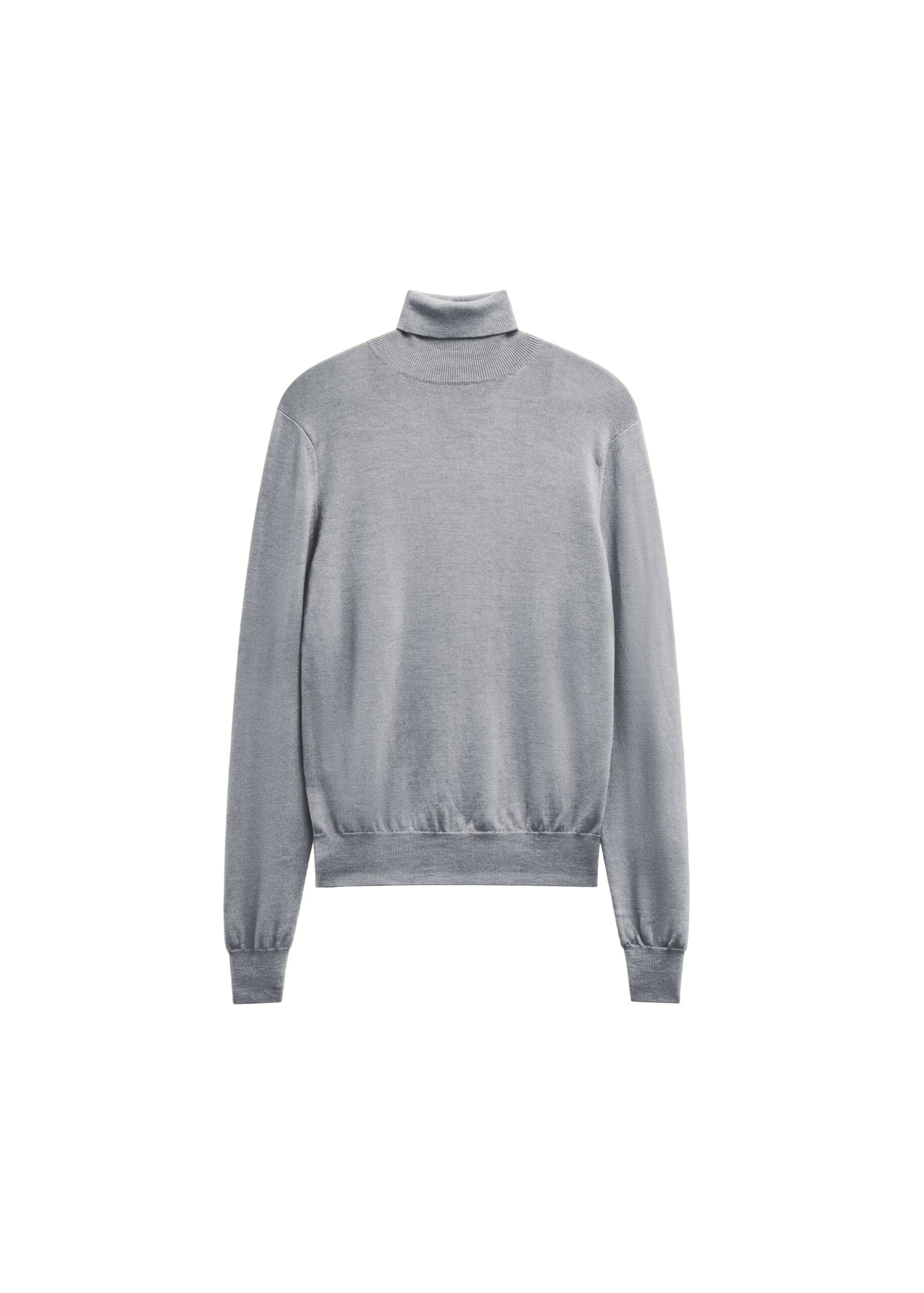 The Frankie Shop Eve Thin Turtleneck Sweater in Light Grey | Knitwear | Luxury Shoes The Frankie Shop Eve Thin Turtleneck Sweater in Light Grey