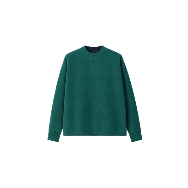 The Frankie Shop Hana Wool Sweater in Forest Green