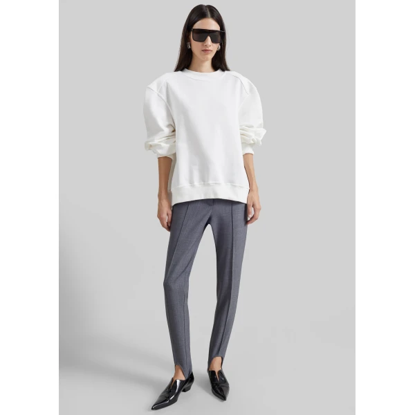 The Frankie Shop Isore Padded Sweatshirt in White, view 3