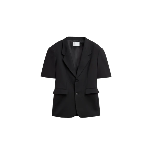 Ivora Short Sleeve Blazer in Black