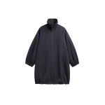 The Frankie Shop Joelle Zip-Up Overcoat in Dark Grey